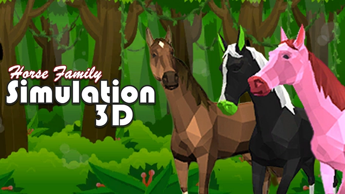 Horse Family Animal Simulation 3D