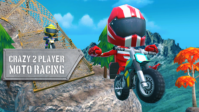 Crazy 2 Player Moto Racing